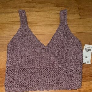 Hollister Knit Mauve Bralette Top